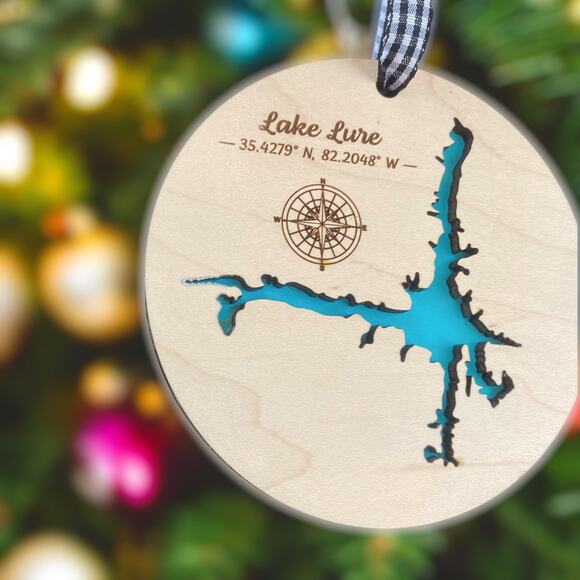 Lake Lure North Carolina Christmas Tree Ornament makes a perfect Holiday Gift NC - Picture 3 of 6